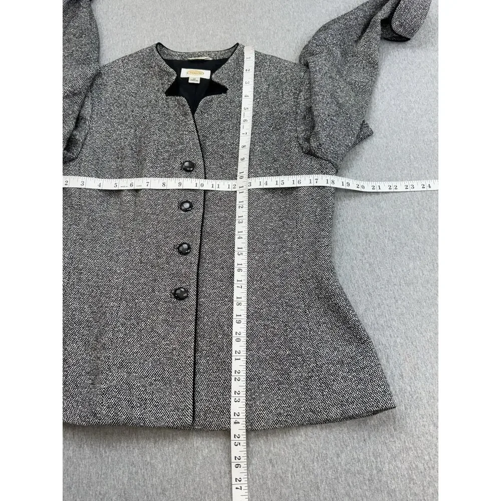 Talbots Jacket Womens 10 Wool Blend Stretch Long Sleeve 4-Button Lined